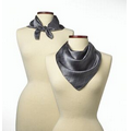 Gray Argyle Silk Scarf - 21"x21"